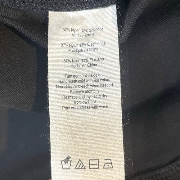 Alo Leggings Womens XS Black Airbrush Facet Workout Gym Running Mid Rise Yoga - Picture 8 of 13